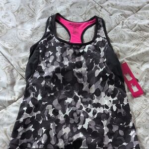 Black and Gray Patterned Tank Top